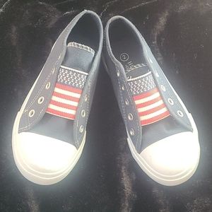 American flag slip ons